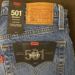 New Woman’s  Levi’s  501 cut off Short And Women’s Levi’s 501 Skinny Jean