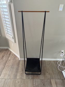 Modern Clothing Rack with Bottom Shelf