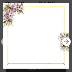 Wokceer Wedding Arch Backdrop Stand Square 8 x 8 F