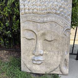 Indoor Outdoor Buddha Wall Hanging Statue Yard Decor 48” Tall 32” Wide