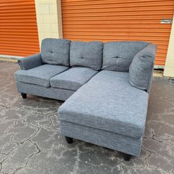 Free Delivery - Blue Sectional Couch