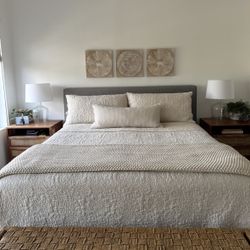 Cal King Upholstered Bed 