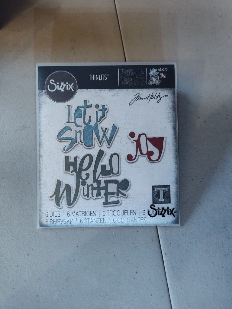 Tim Holtz Sizzix Alterations Thinlets Dies - Festive Words