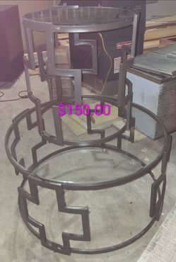 IRON CROSS GLASS TABLES