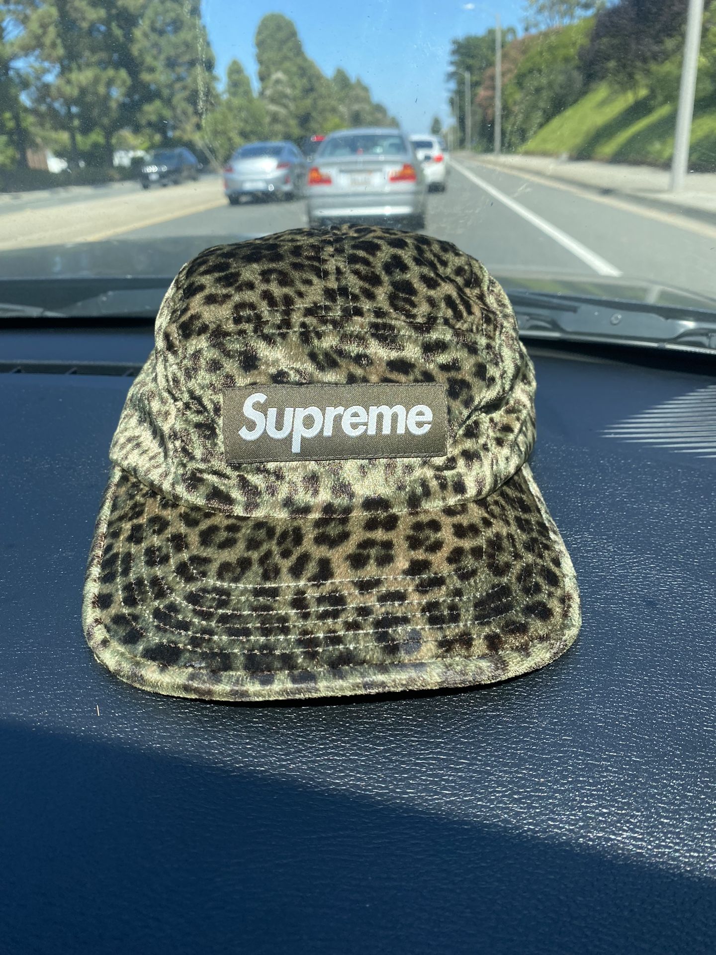 Supreme Velvet Cheetah 2024 Hat