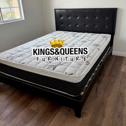 New Queen Bed Frame With Mattress 
