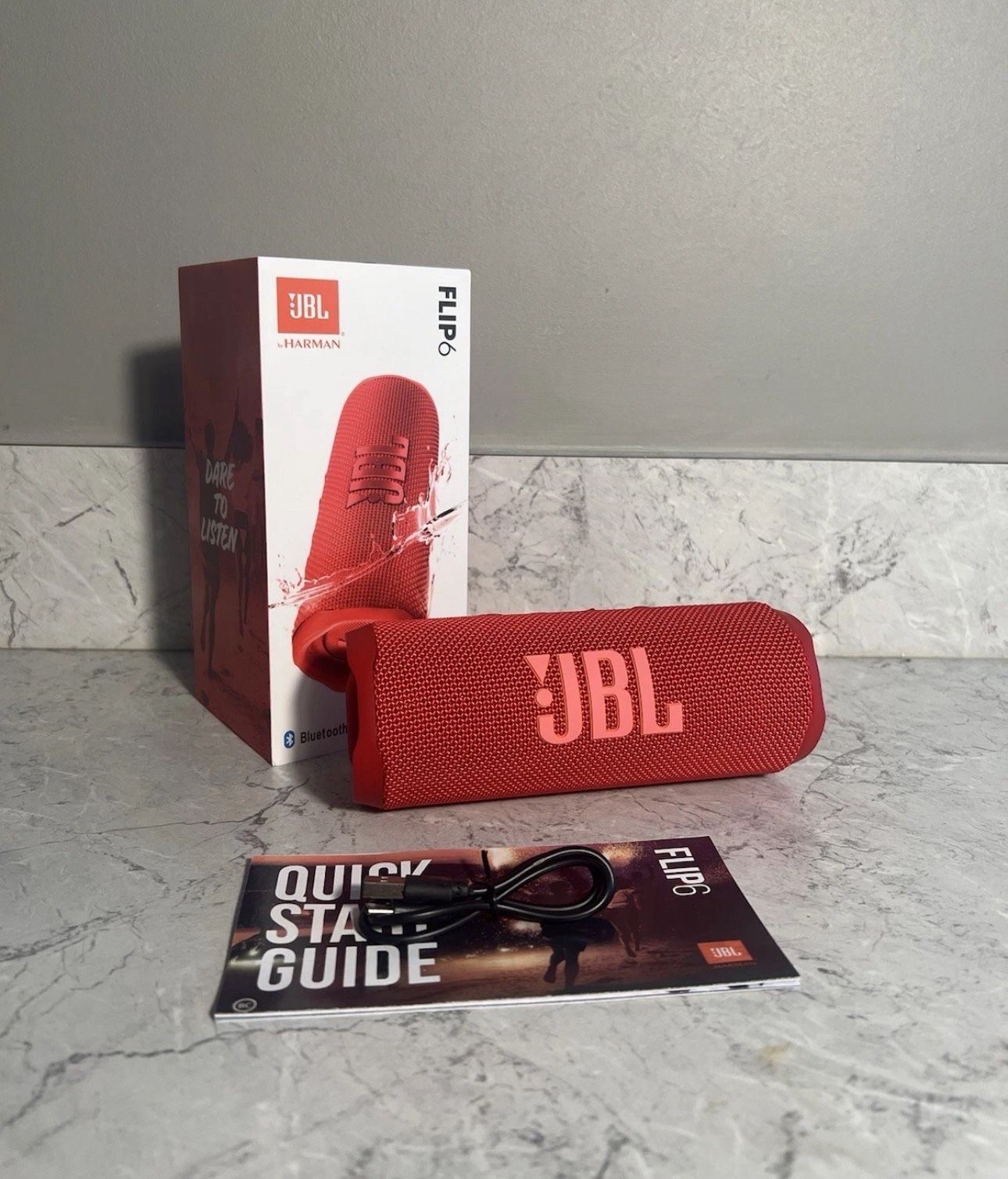 JBL Flip 6 Portable Bluetooth Speaker Red | Waterproof Wireless Speaker