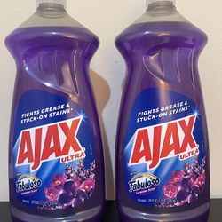 Lot Of 2 Ajax Ultra Liquid Dish Soap Orange Scent, Triple Action
