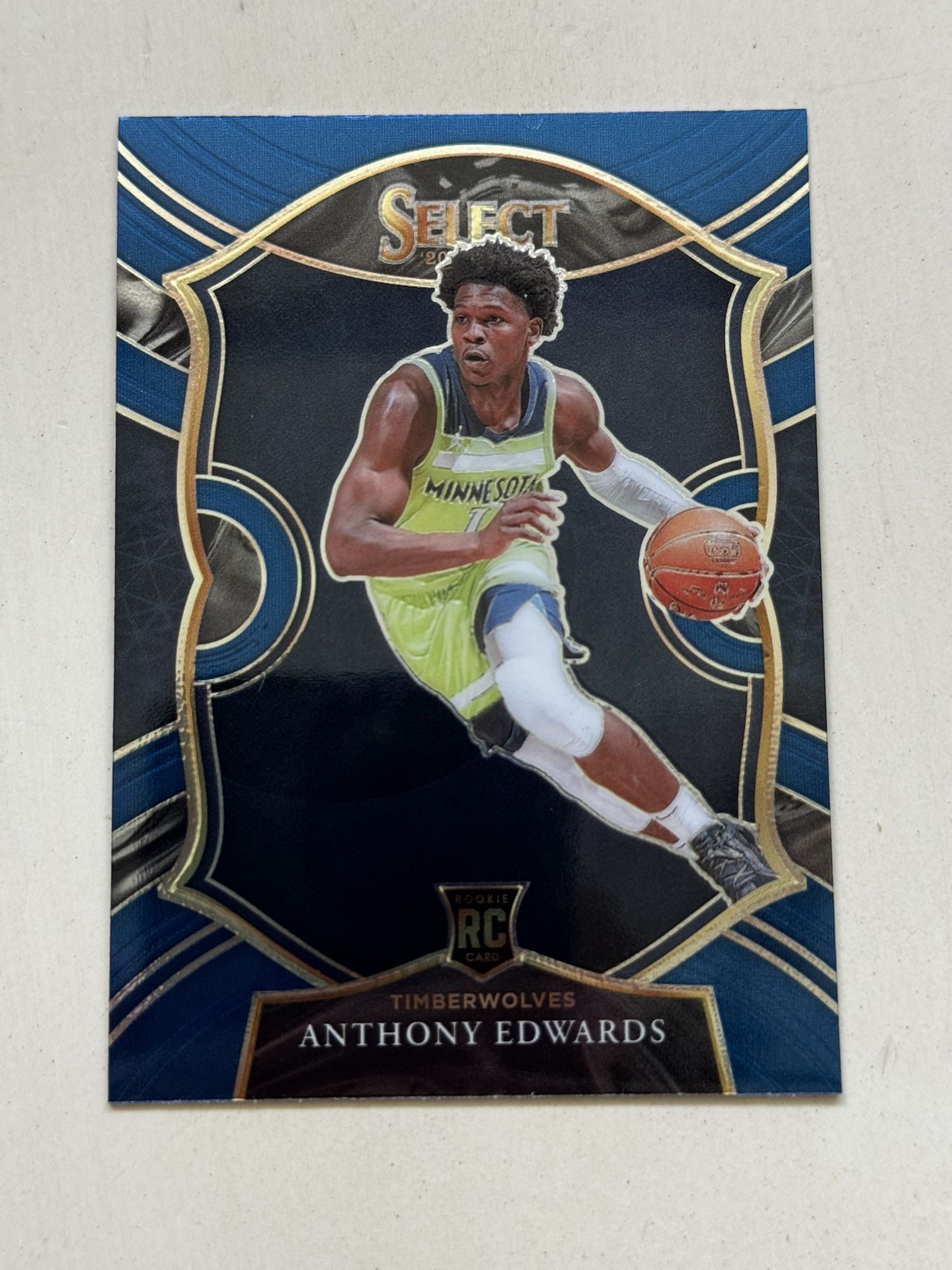 2020 Select Anthony Edwards Blue Rookie #61 Timberwolves (4)