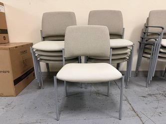 Steelcase Gray Stackable Office Guest Chairs