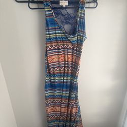 Bobbie Brooks Dress Southwest Print Multicolor Sleeveless Stretch Sz Extra Large