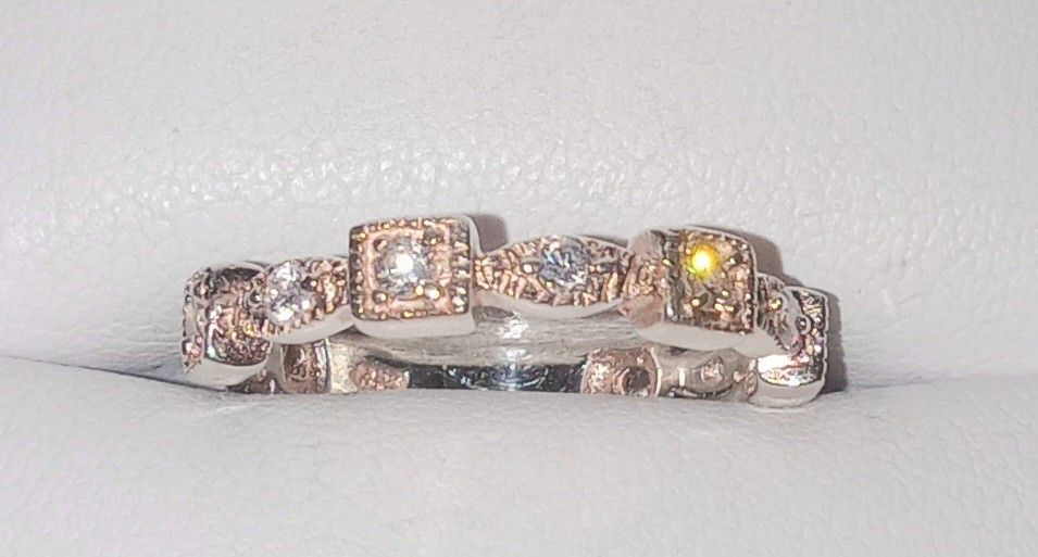 Sterling Silver Diamond Ring