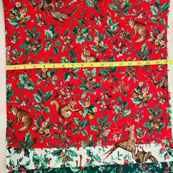 VIP Christmas Woods 100% Cotton 4 Pieces Fabric Animals 