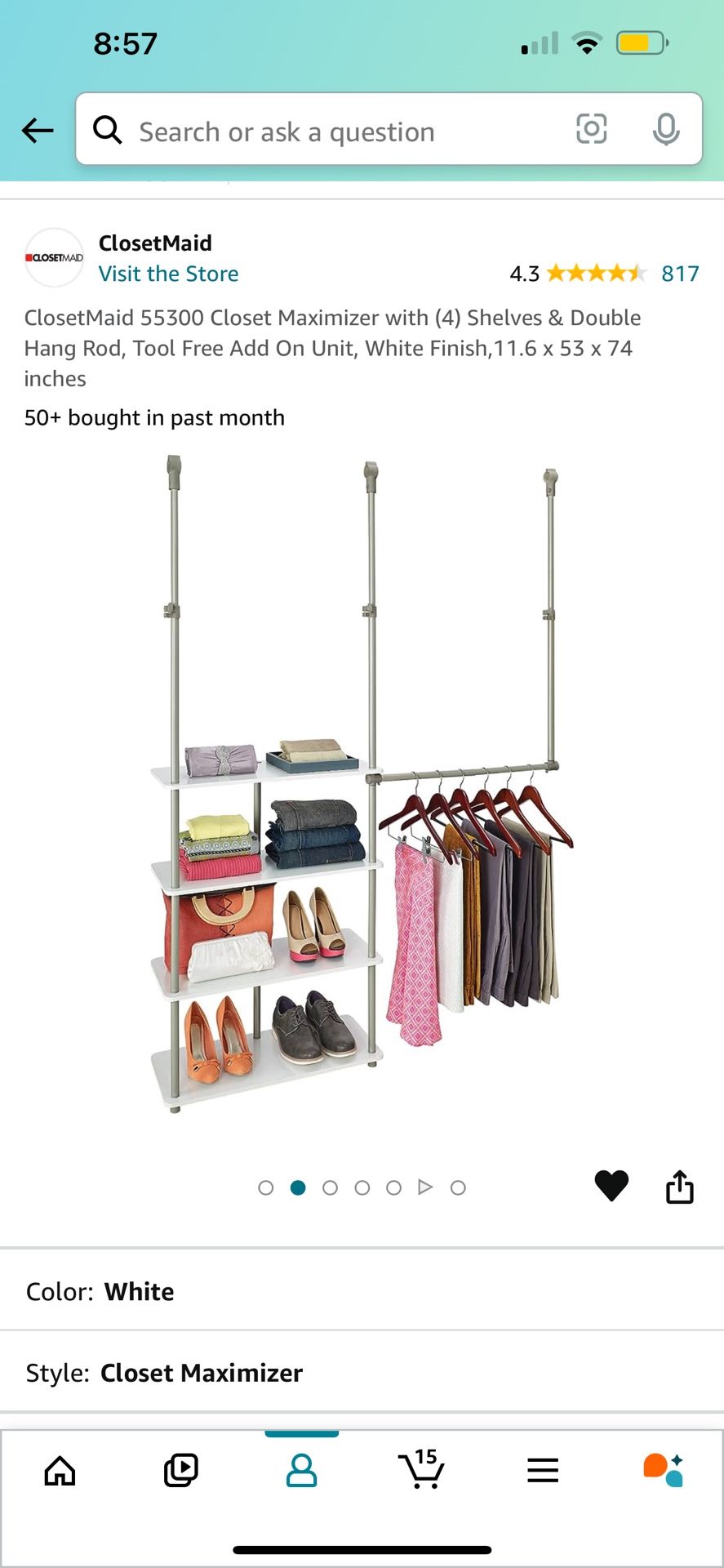 Closet organizer / Maximizer
