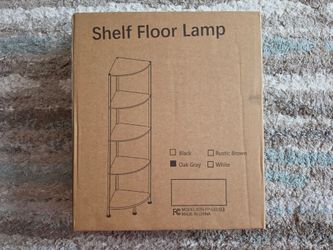 Corner Shelf with LED Light, 5 Tier Smart Color Changing Floor Lamp