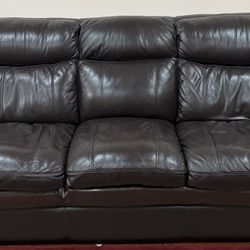 Brown Leather Sofa