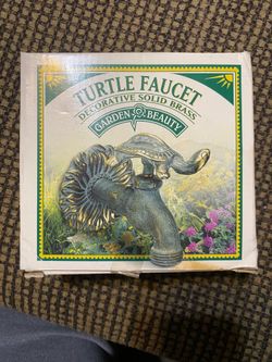 Solid Brass Turtle Facet for Outdoor Gardens