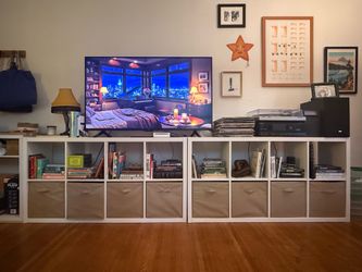 IKEA shelves by KALLAX