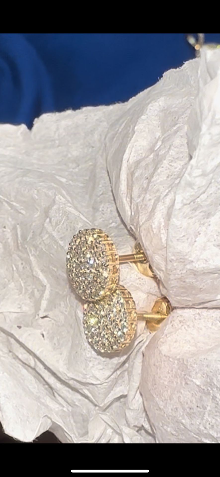 High Quality Diamond CLUSTER EARRINGS 