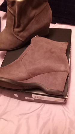 Grey Wedge Ankle boot