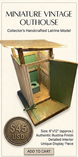 Handmade Vintage Outhouse Scale