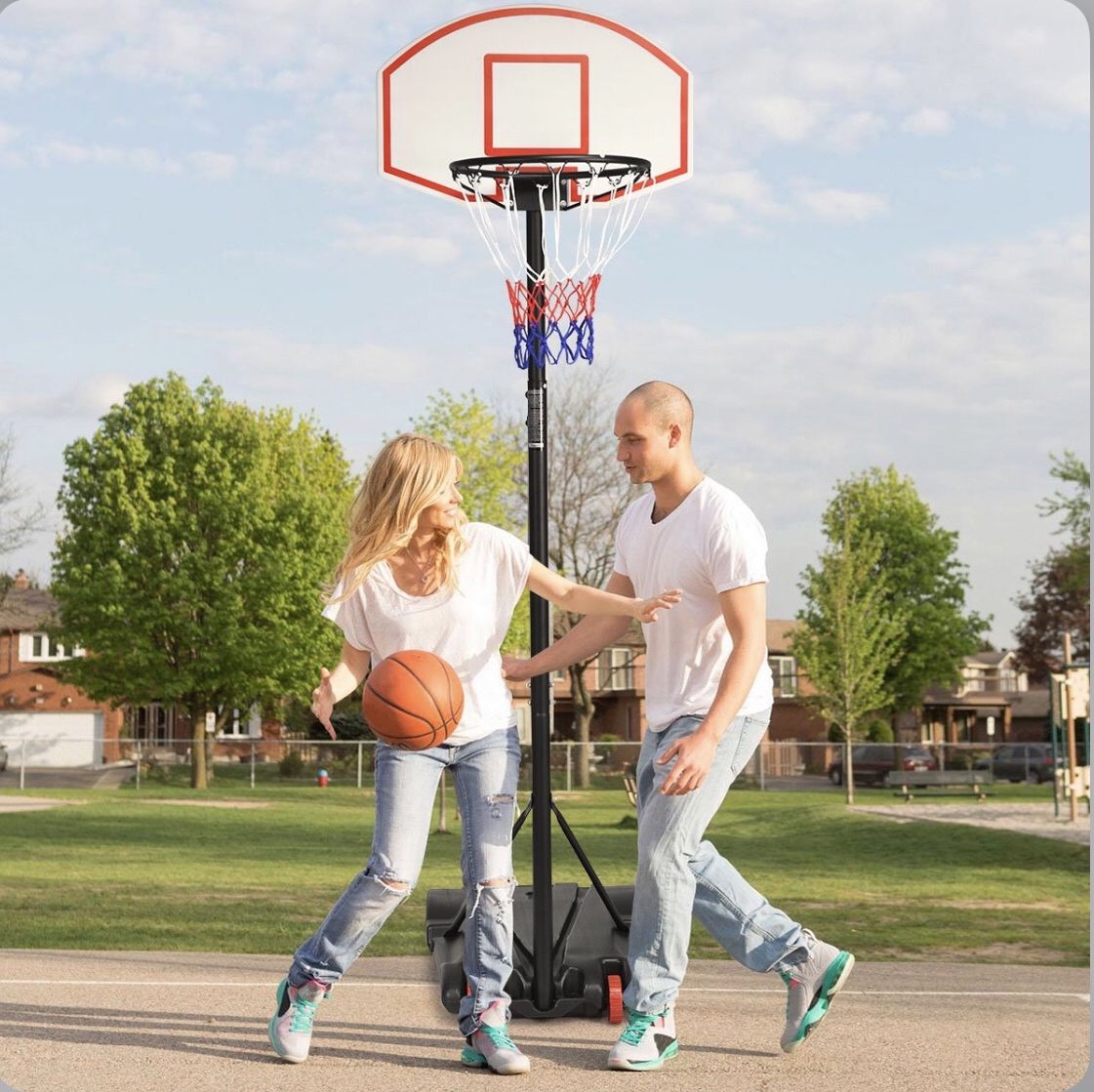 Brand New In Box Adjustable Basketball Hoop System Kid Indoor Outdoor Net Goal With Wheels