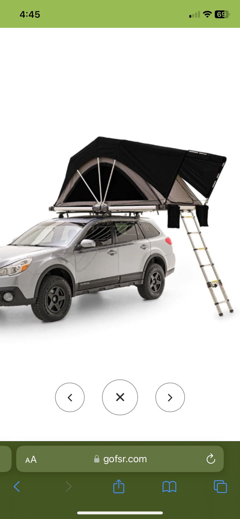 FSR 55” Roof Top Tent With Everything