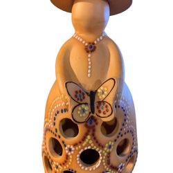 Republica Dominicana Pottery Small Candle/Tea Light Cover