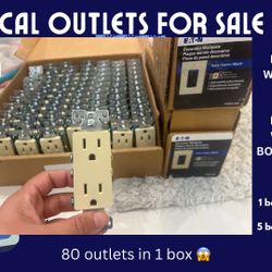 Eaton Electrical Outlets With Or Without Covers IVORY