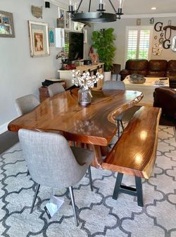 Wood Dining Tables - Live Edge- Exotic Hardwoods - Please Read Description!