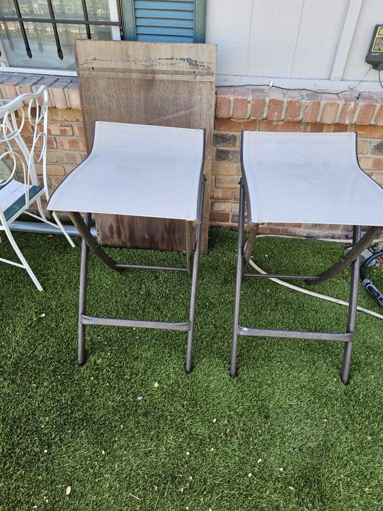 Two Folding Barstool 27" High