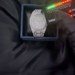 Moissanite Watch Arabic Numberals