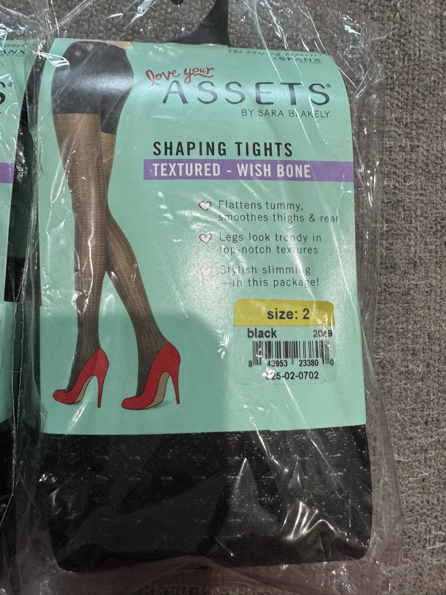Assets Spanx Shaping Wish Bone Textured Shaping Tights (2) Black