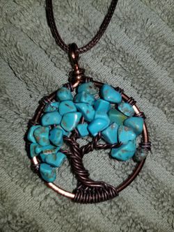 Turquoise Tree of Life necklace