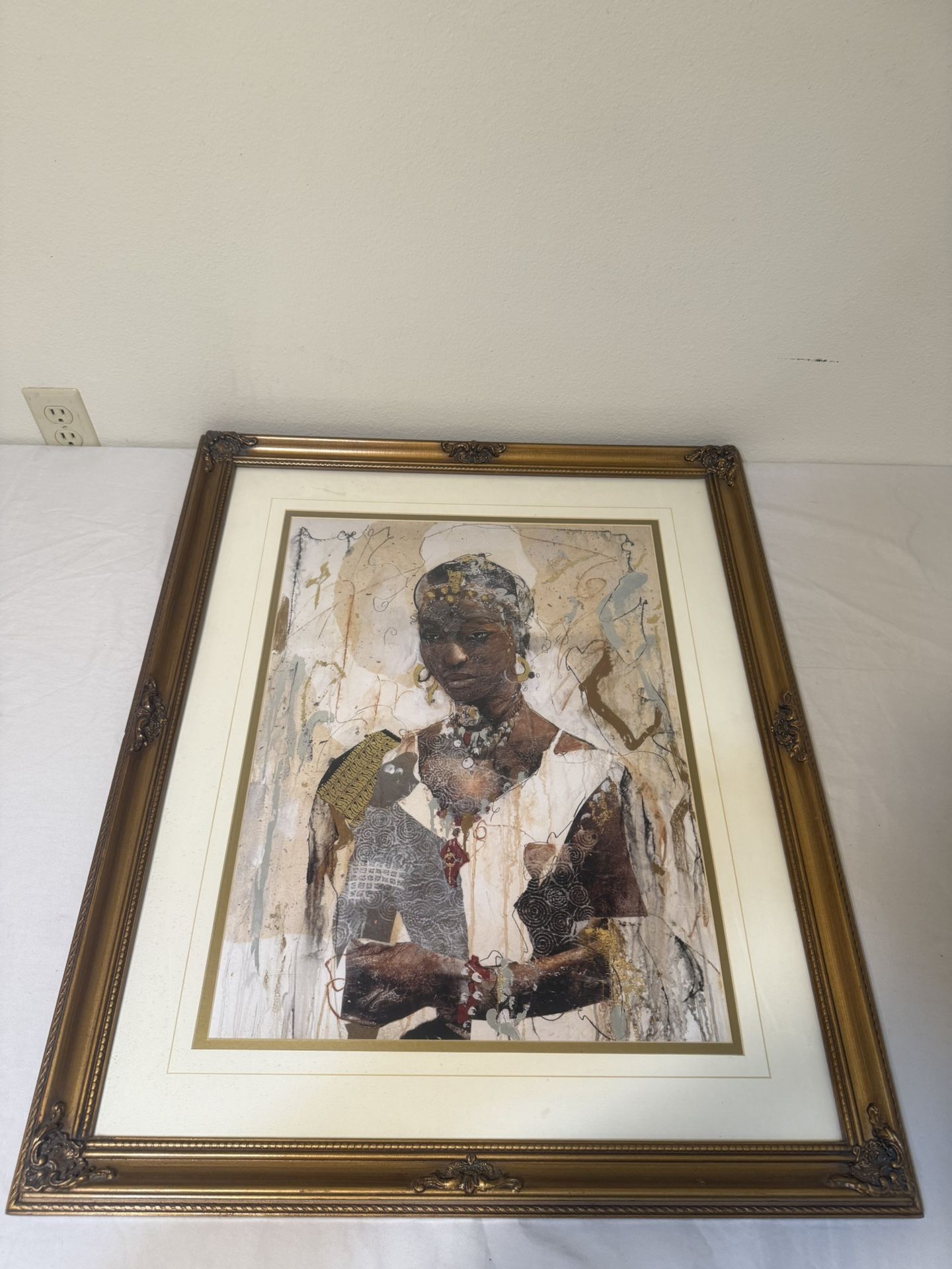 African Bride & Princess, Her Wedding Day. Very Large Framed Art.