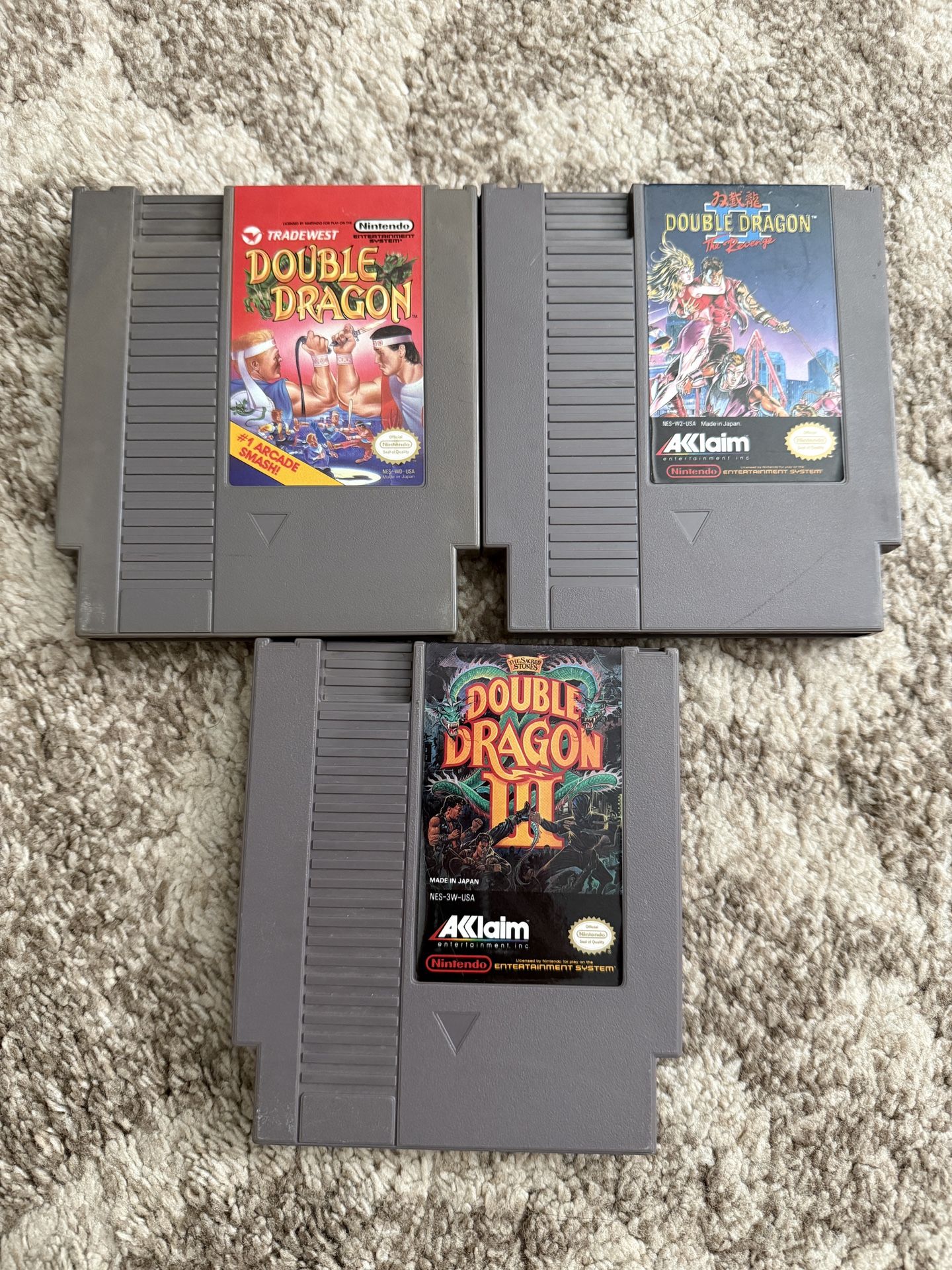 Double Dragon Trilogy 1 2 3 For Nintendo Nes