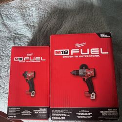 Milwuakee Fuel 1/4” Impact Driver & 1/2” Hammer Drill/Driver