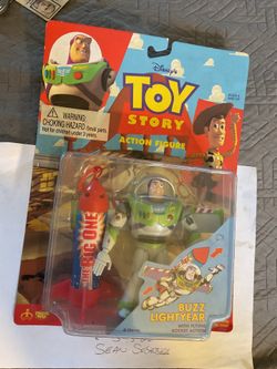 1995 Disney's Toy Story Action Figure Buzz Lightyear with Flying Rocket Action