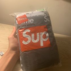 Supreme black underwear boxer briefs 4 pack