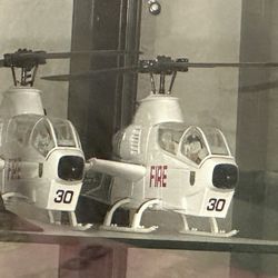 2 Florida Forestry Service Corgi Fire Diecast Helicopters 