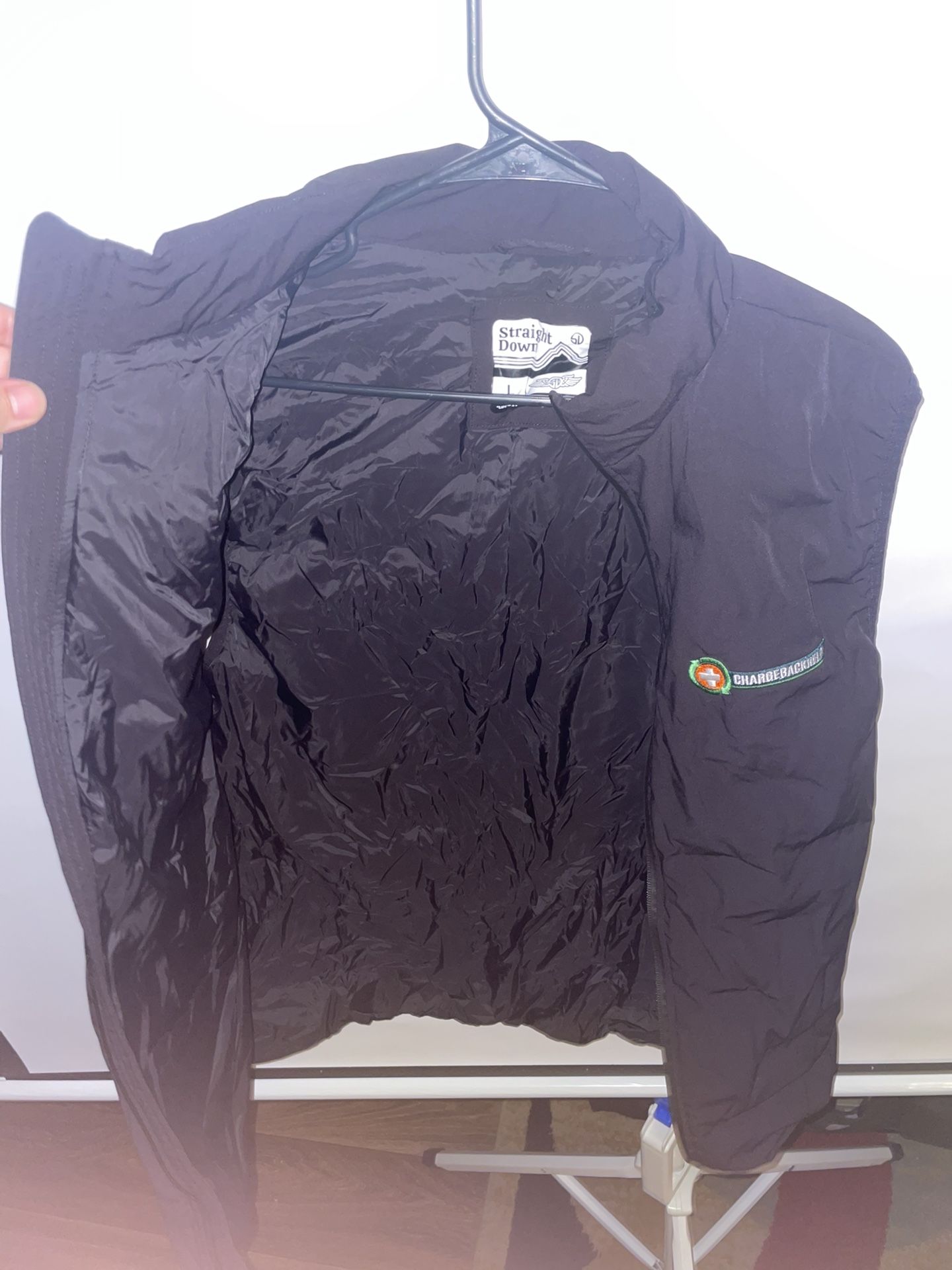 Straight Down Jacket Vest Puffy Comfy Lining Mens Large