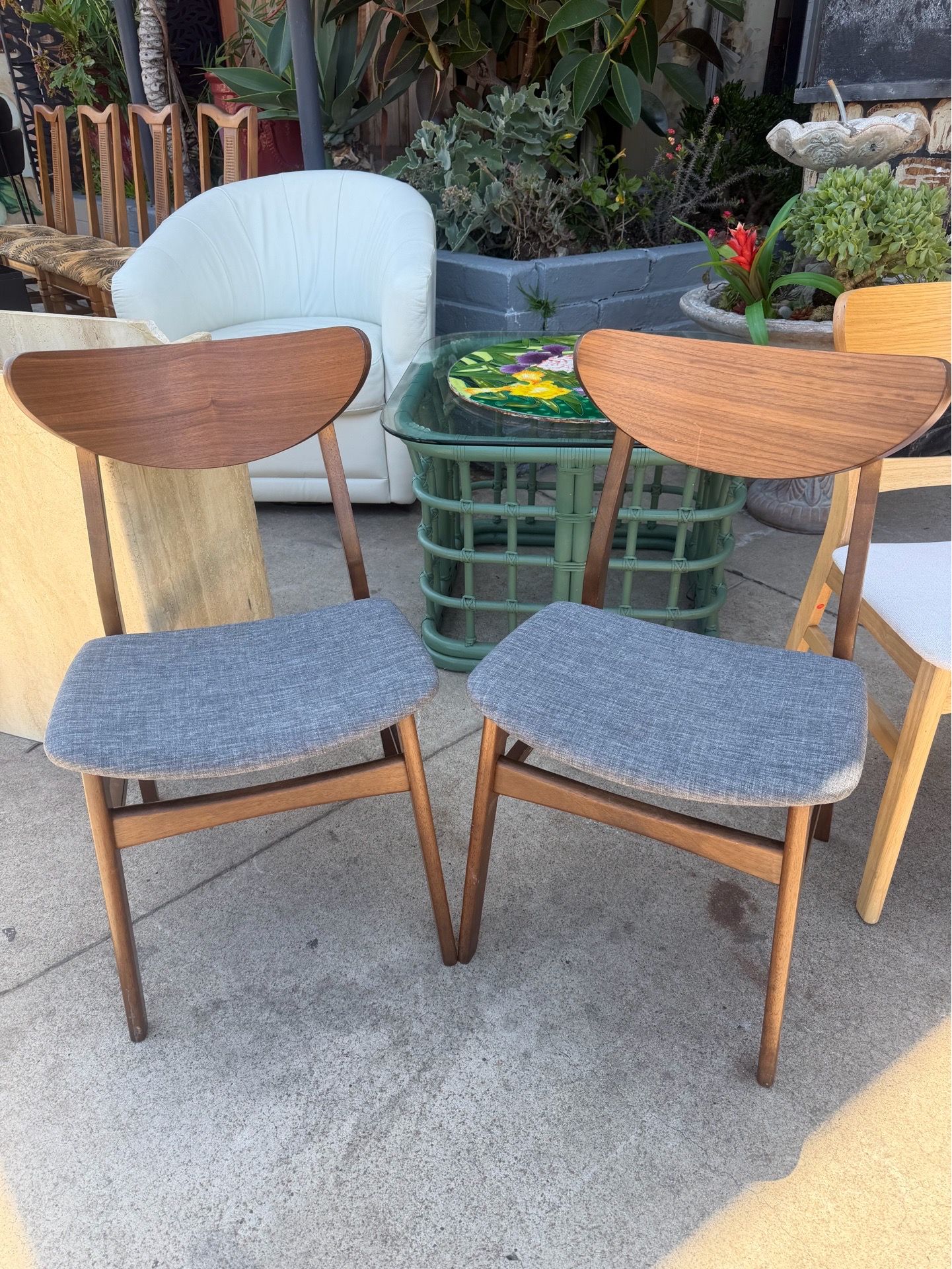 Mid Century Chairs set up two