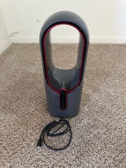 F6 Bladeless Desk Office Bedroom Fan Quiet / Grey/ Dark Red