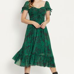 green floral printed zelda midi dress AUGUSTE ZELDA MIDI DRESS – Corner Surf Shop