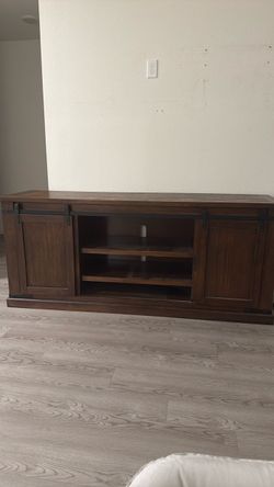 Rustic Barn Door TV Stand Console