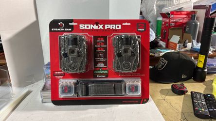 Trail Camera Stealth 2 Pk Sonix Pro 36 MP Cellular Dual Sim 80 ft. Range 32GB SD