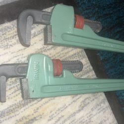 Husky Aluminum 24” Pipe Wrenches $55 Both 24” And $30 Both 18”