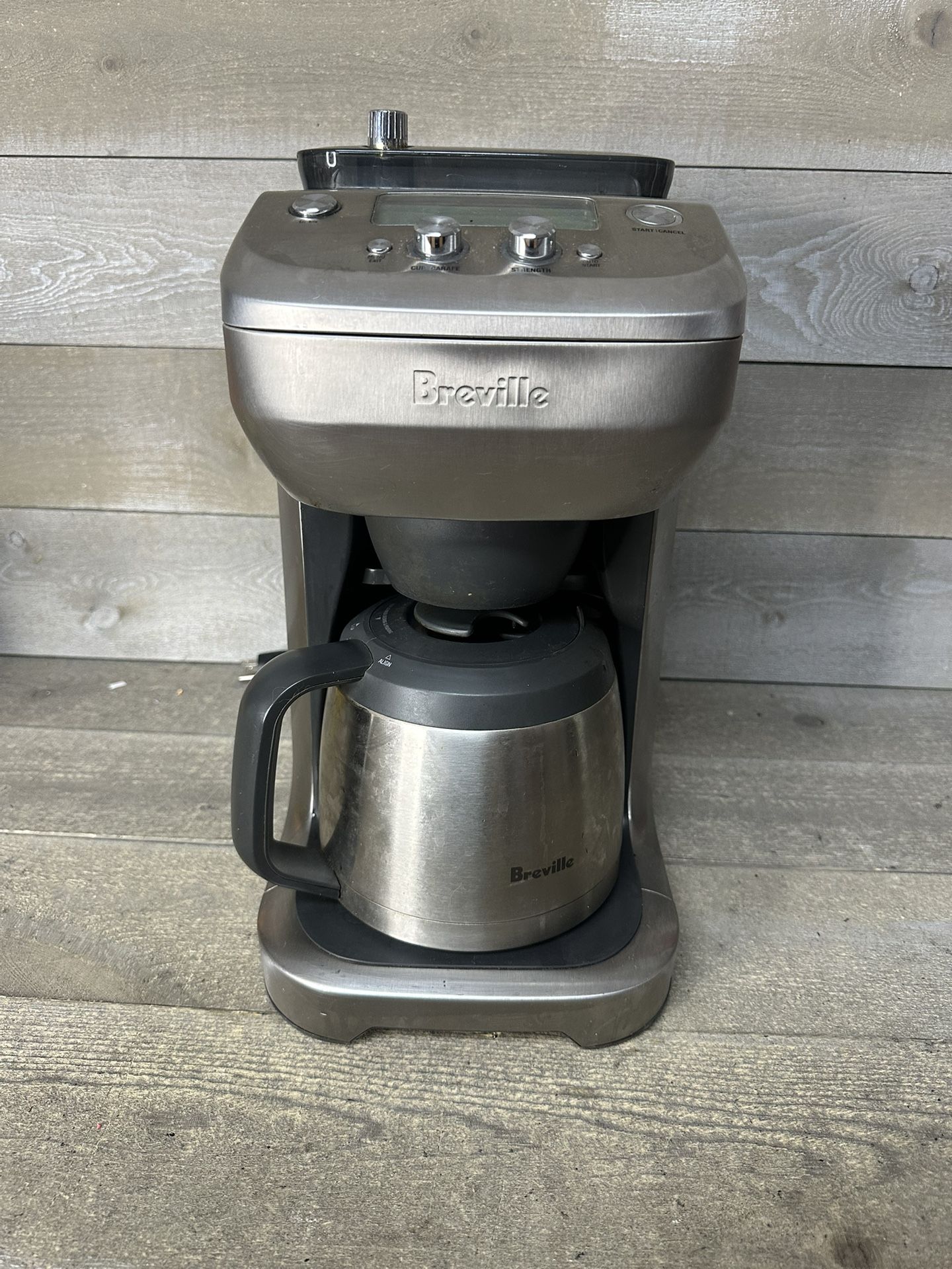 Breville Grind Control Coffee Maker 12 Cups Whole Bean Stainless Steel BDC650