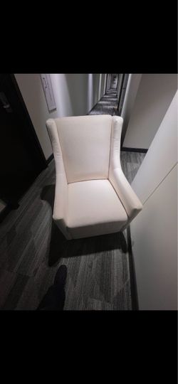 White Upholstered Accent Chair