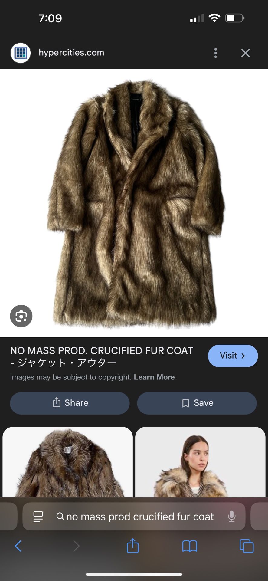 Fur coat from Japan, never worn tags still on